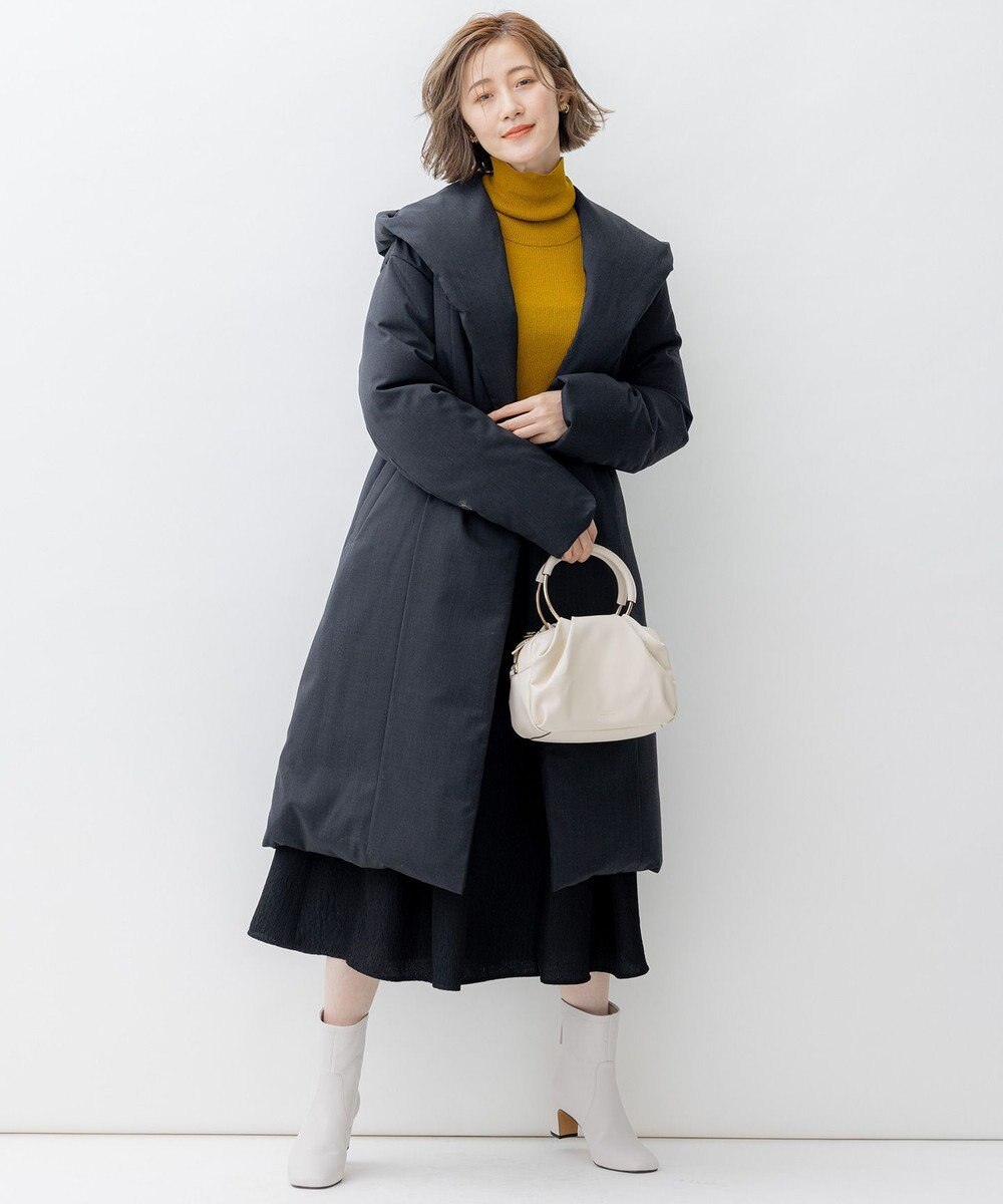 23区 【SLOW/一部店舗限定】シアーリブ タートルネックニット 