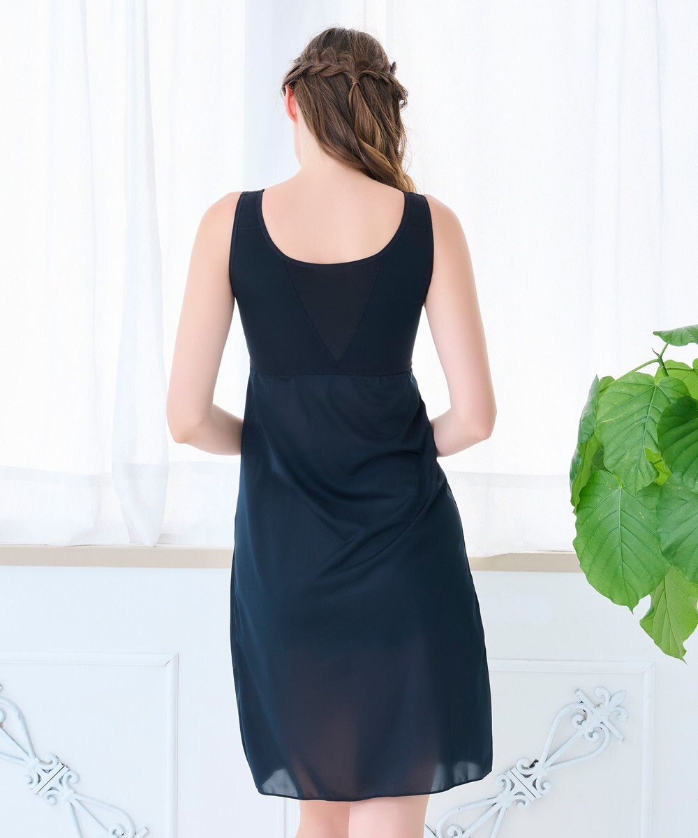 BRADELIS New York 【BRADELIS NewYork peace】綿混キャッチャーカップレースブラスリップ25 補正 下着 インナー カップ付き ワンピース 