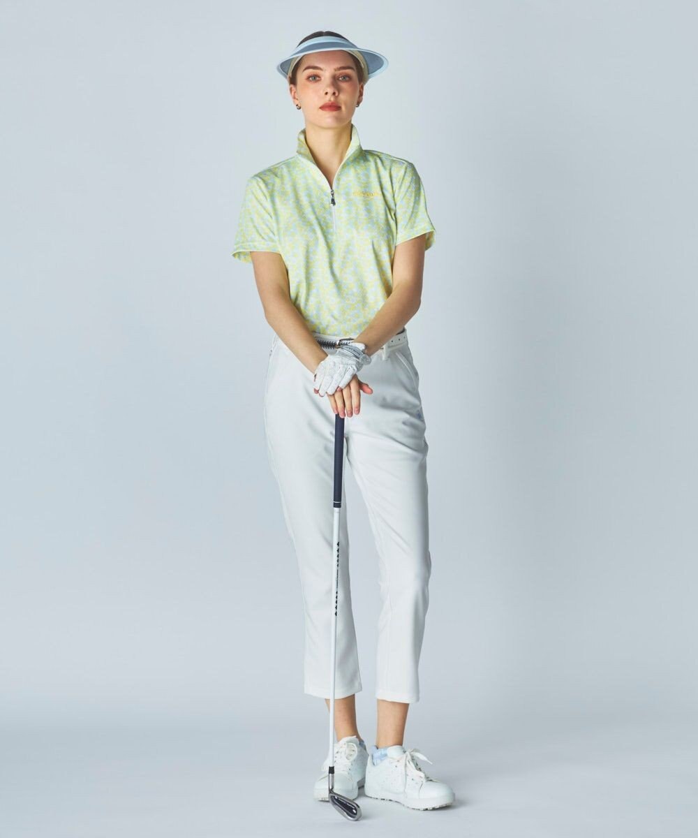 FILA GOLF／marie claire 【Marie claire sports】小花柄ハーフジップ半袖シャツ 