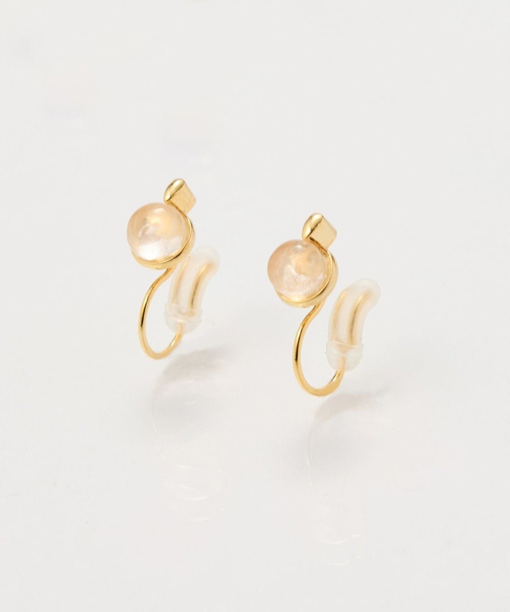 Phoebe 【痛くないシリーズ】パワーストーンライトフィットイヤリング　ローズクォーツ天然石 