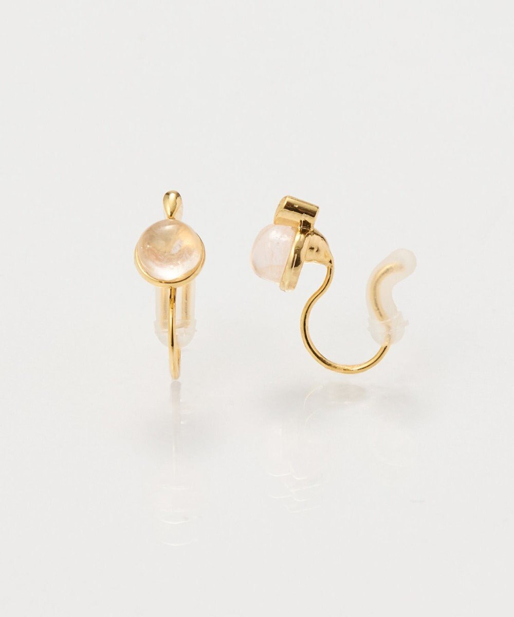 Phoebe 【痛くないシリーズ】パワーストーンライトフィットイヤリング　ローズクォーツ天然石 