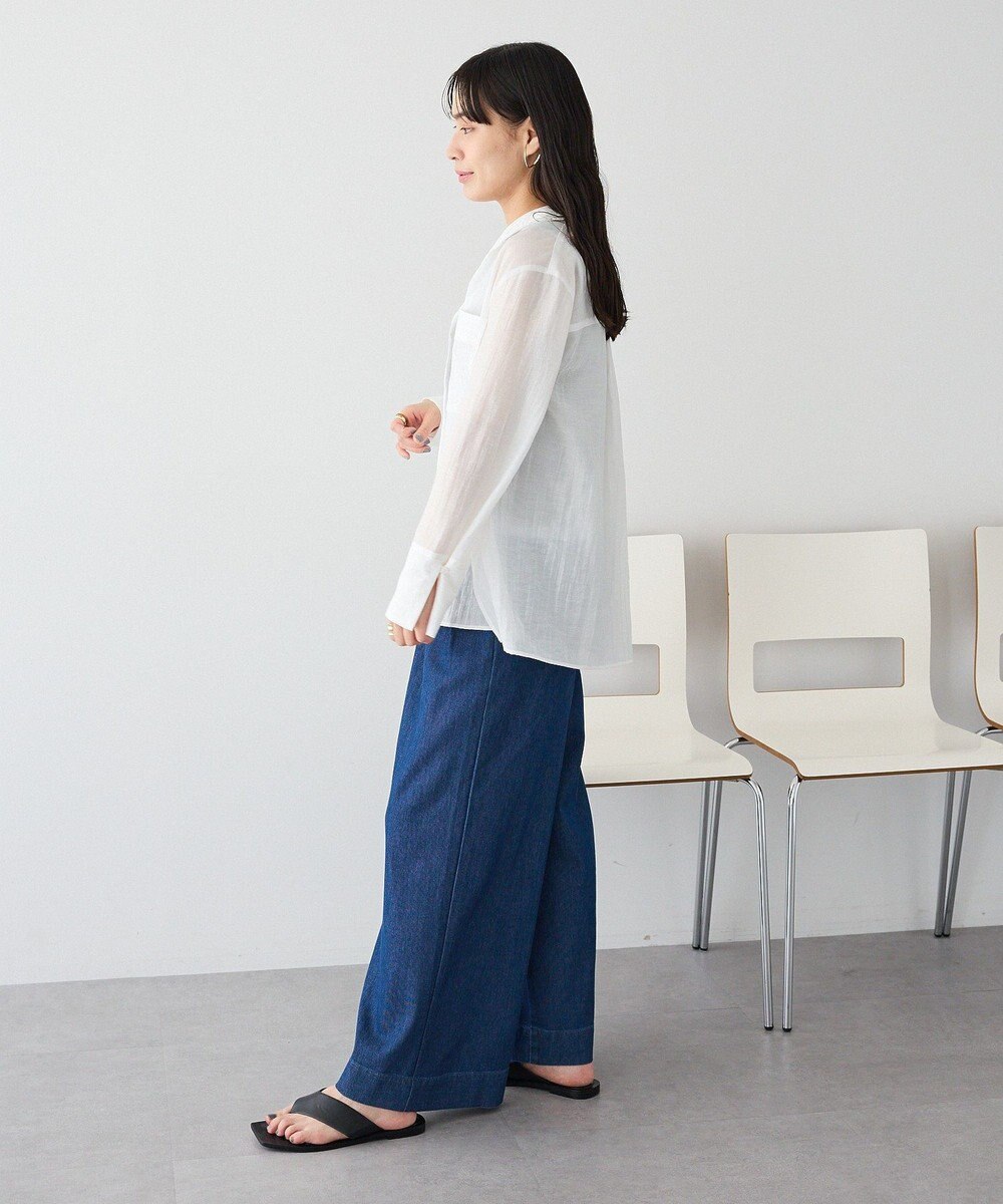 CRAFT STANDARD BOUTIQUE シアーオープンカラーシャツ 