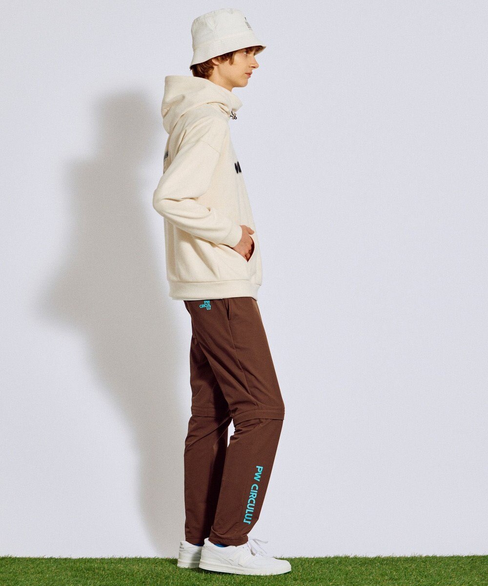 PW CIRCULUS 2025 NEW！【手洗い洗濯可】【MEN】キャットグラフィック スエードライク デタッチャブルフーディ ゴルフ 