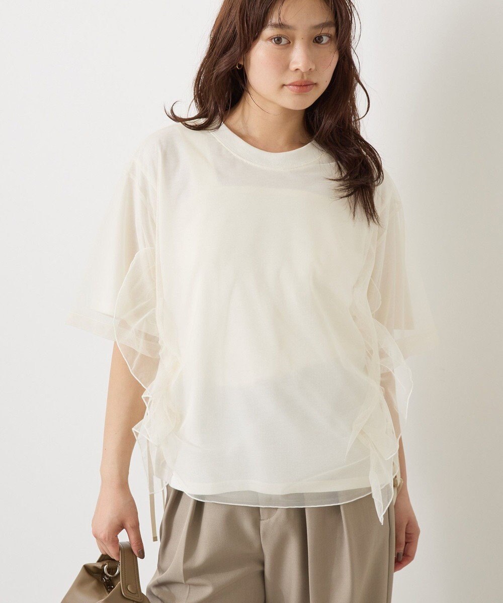 AMERICAN HOLIC チュールレイヤードドロストトップス 