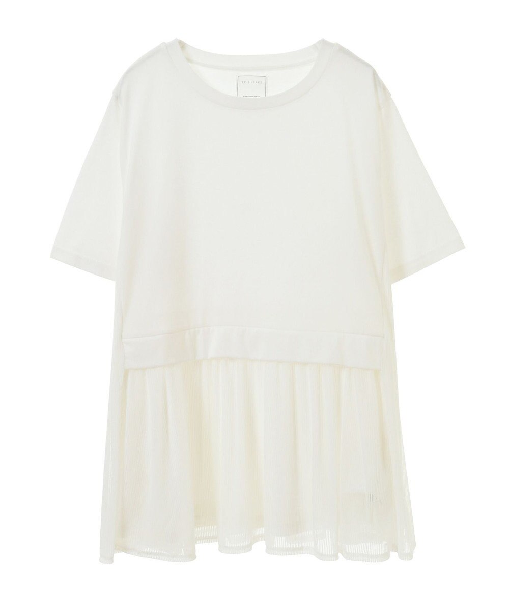 Green Parks メッシュドッキングチュニック Off White