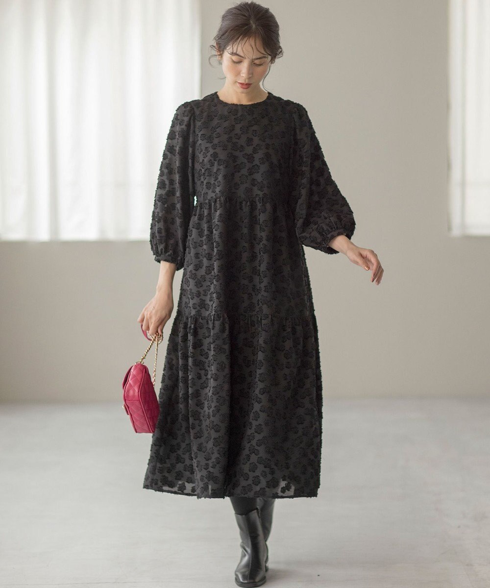 組曲 S カットジャカードティアードワンピース 