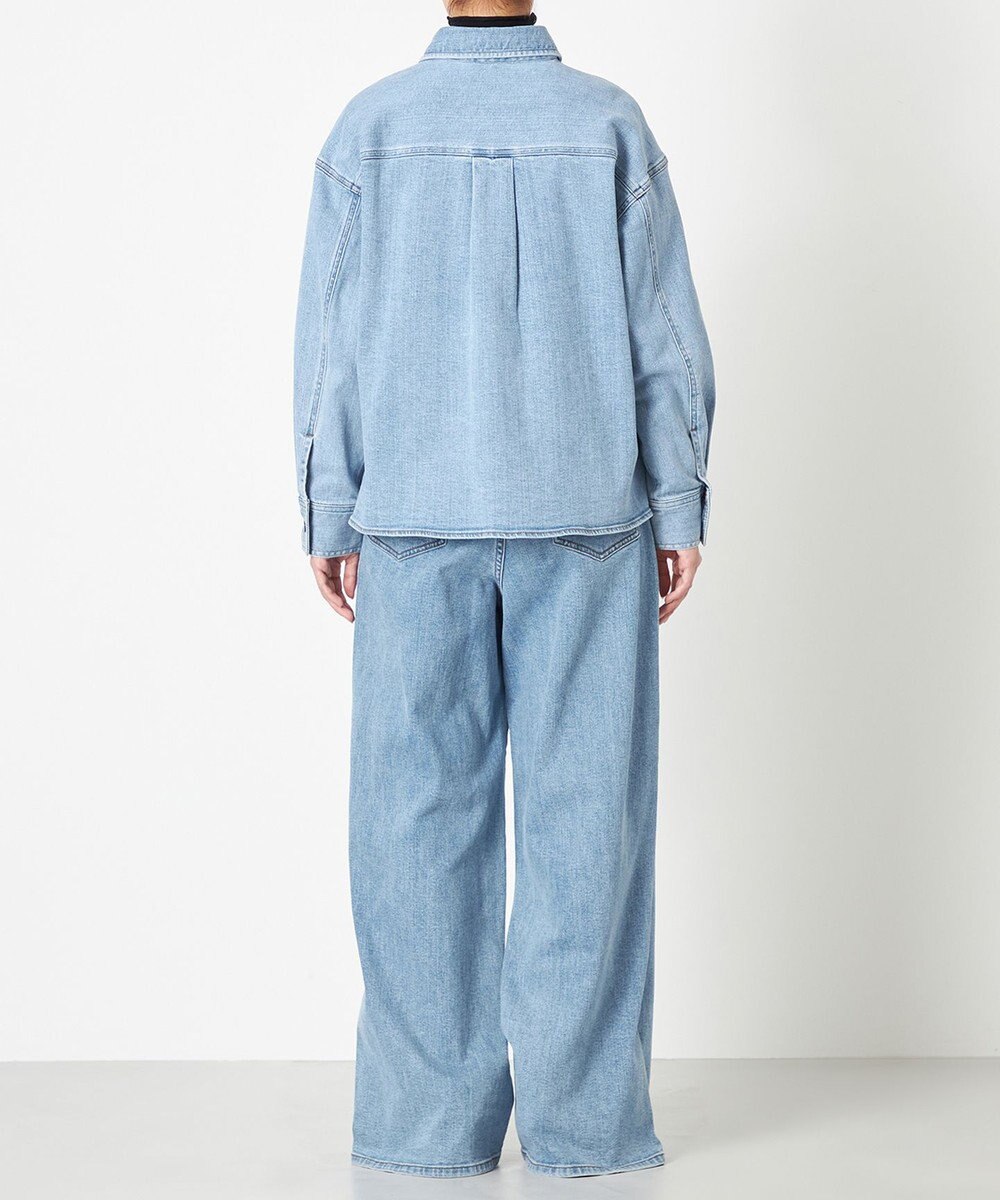 NAVE 【ReNAVE　洗える】ストレッチデニム シャツ 