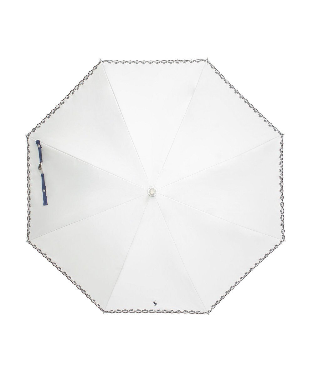 MOONBAT POLO RALPH LAUREN（ポロ ラルフローレン）晴雨兼用日傘 無地 刺繍 長傘 遮光率100％ 遮熱 UV 