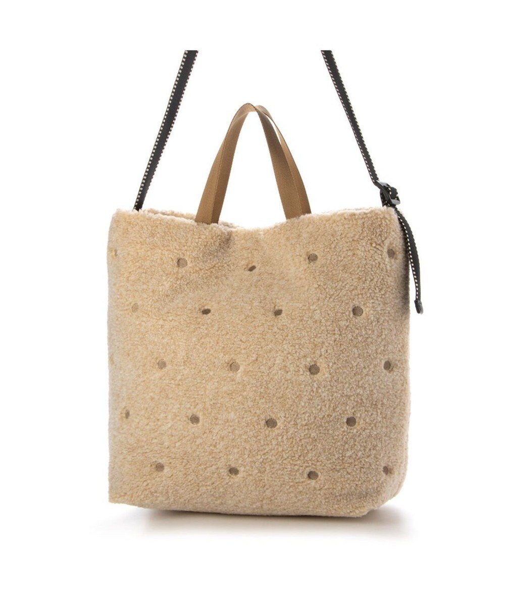 UNBILLION カシュカシュ cachecache / ミックスカラーボアドット2wayトート 