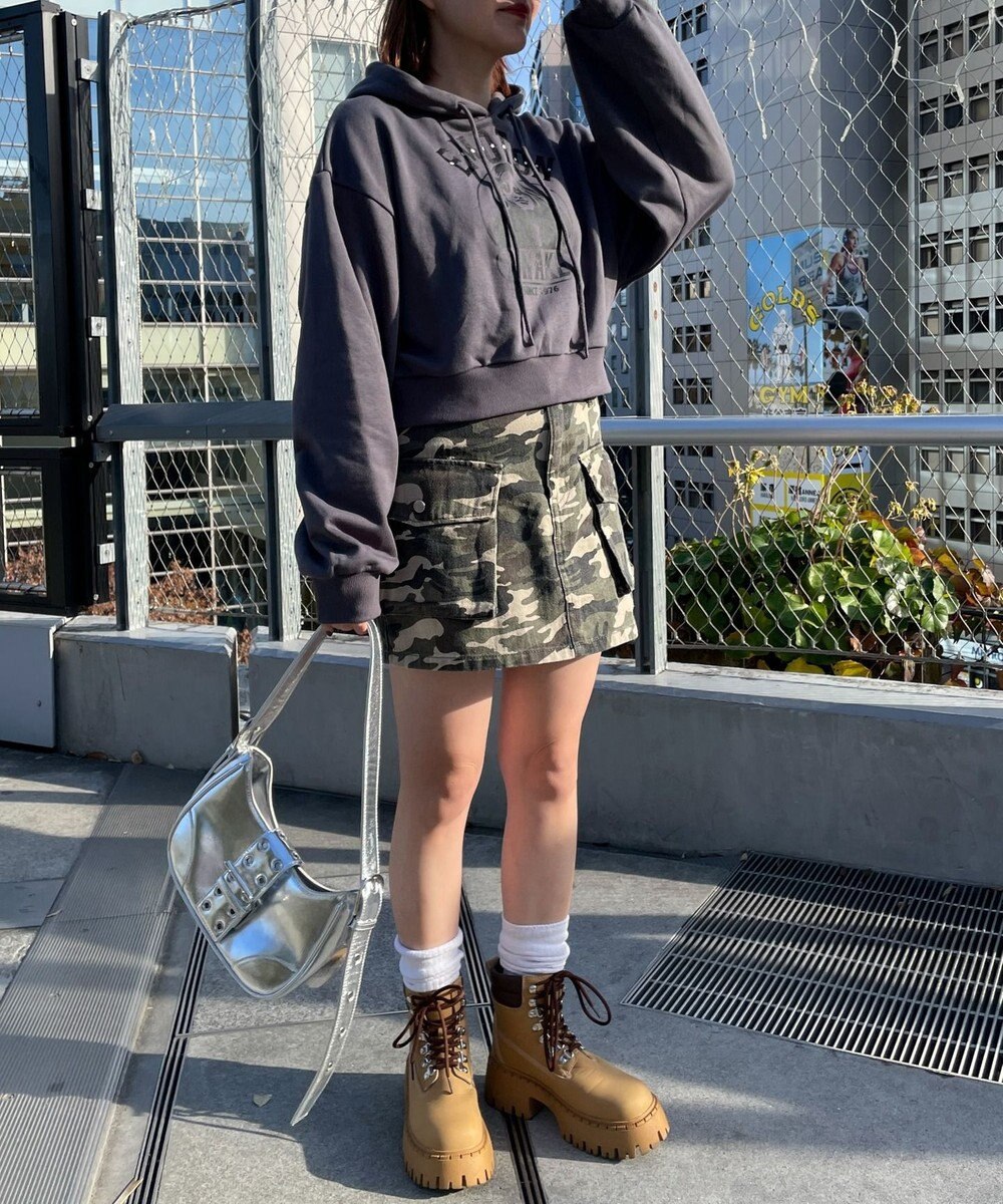 WEGO ガールプリントプルパーカー 