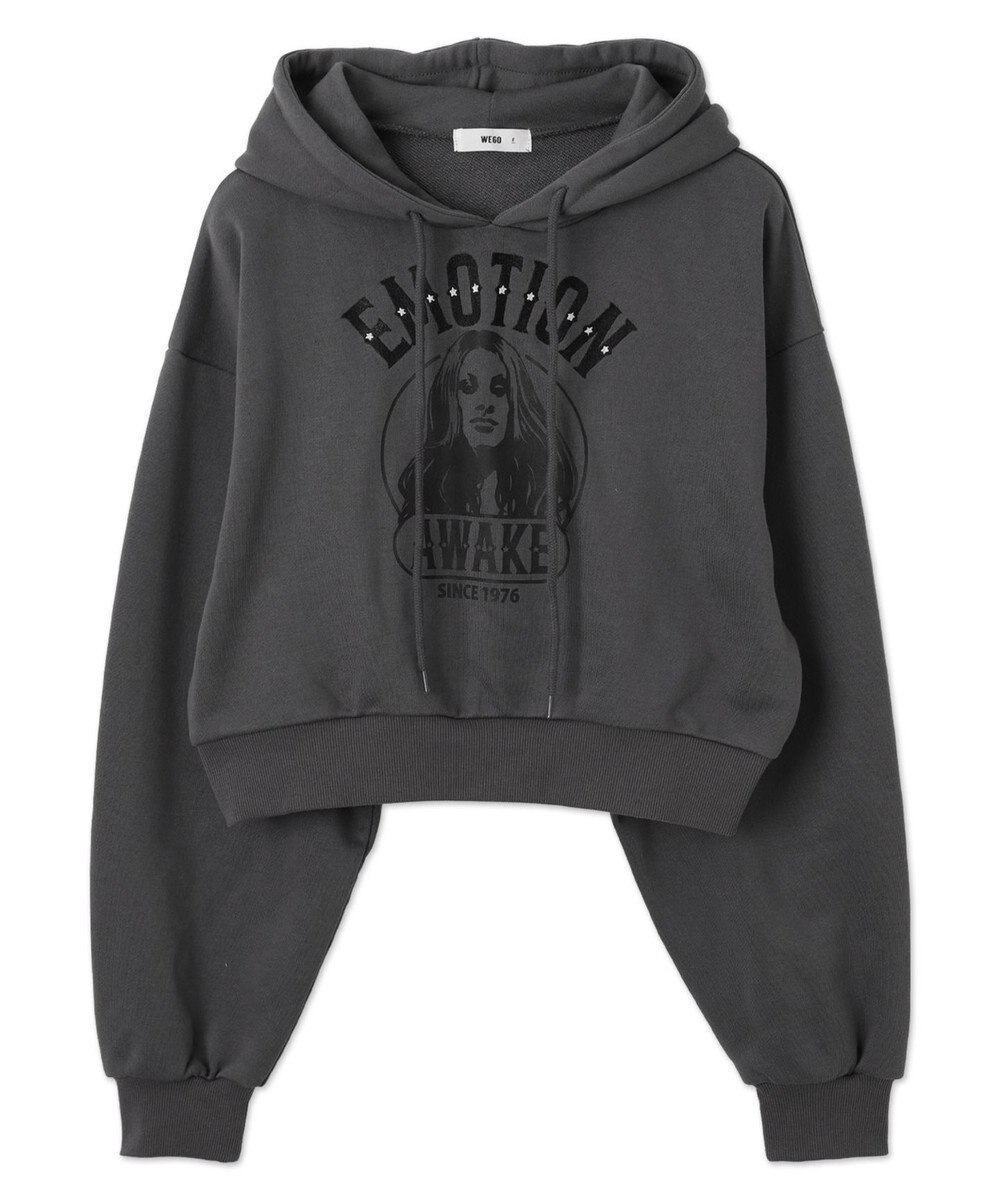 WEGO ガールプリントプルパーカー 