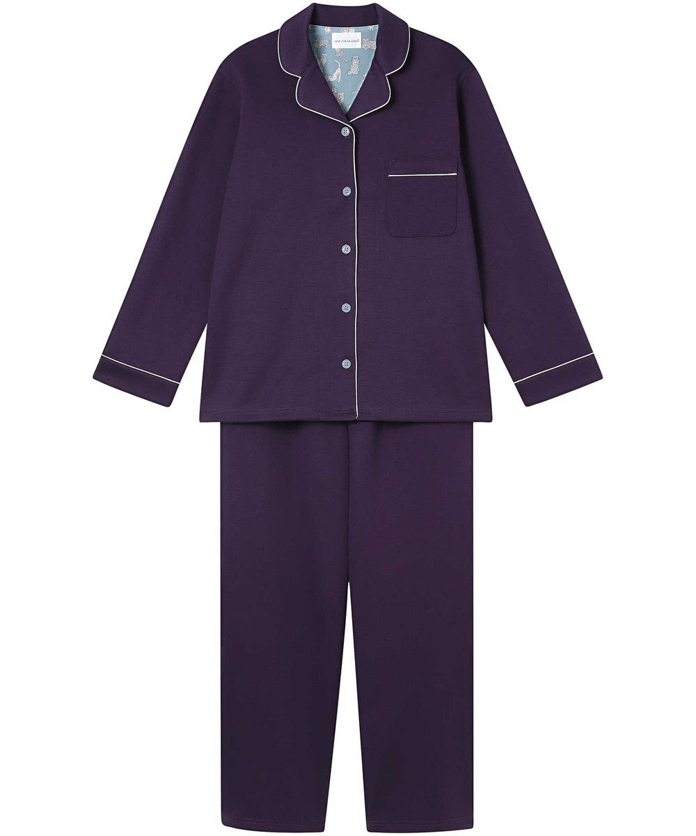 une nana cool 【綿混】ハイゲージダブルエアー 長袖開襟パジャマ MADE WITH LIBERTY FABRIC 