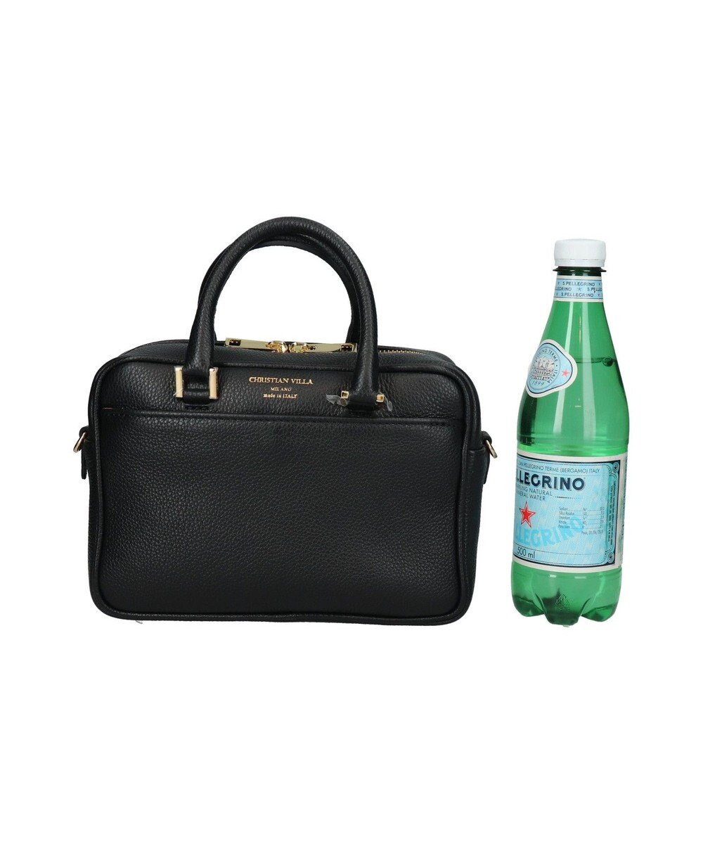 INTER-CHAUSSURES 【CHRISTIAN VILLA】ボックスシルエットレザーハンドバッグ 