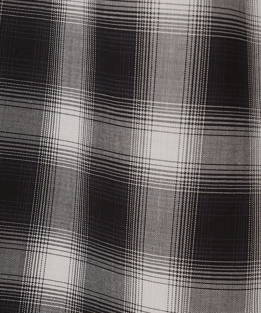 UNFILO シアー オンブレーチェック ワイドパンツ 