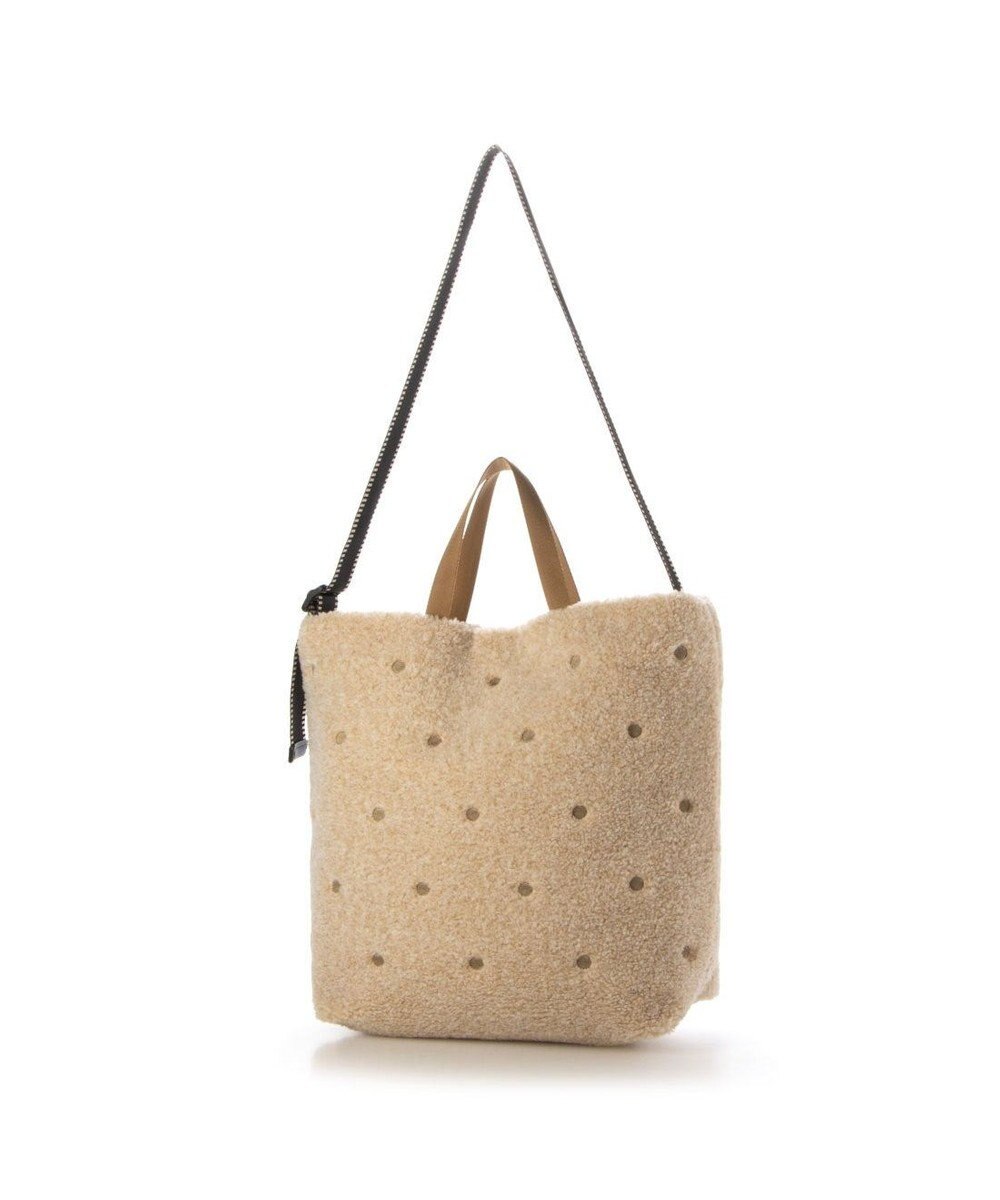 UNBILLION カシュカシュ cachecache / ミックスカラーボアドット2wayトート 