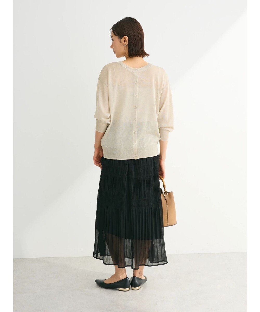 Green Parks ２ｗａｙ　７分袖ブライトシアーニットプルオーバー 