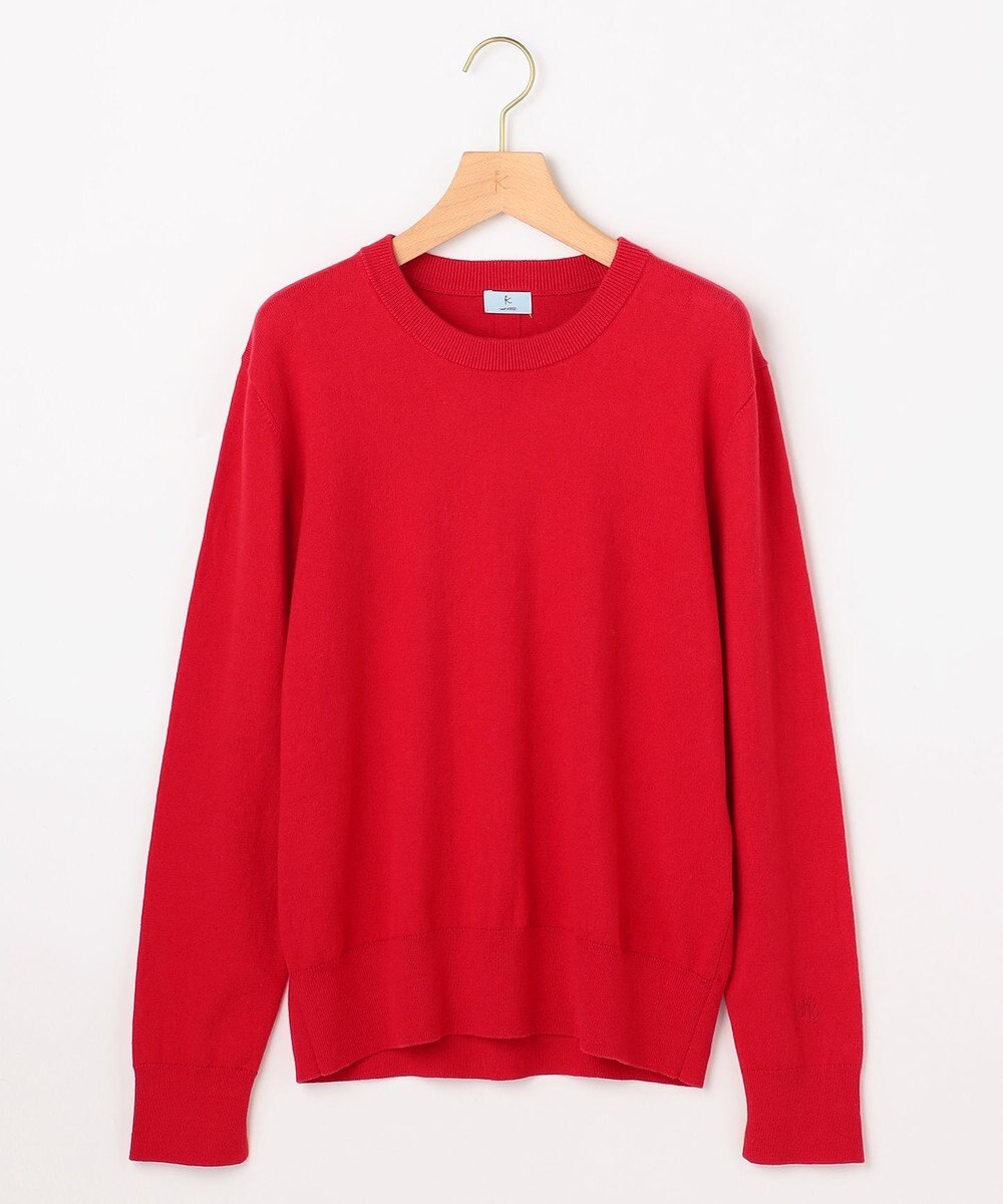 組曲 S 【加藤ローサさん着用】コットンカシミヤMIX刺繍入りニット 