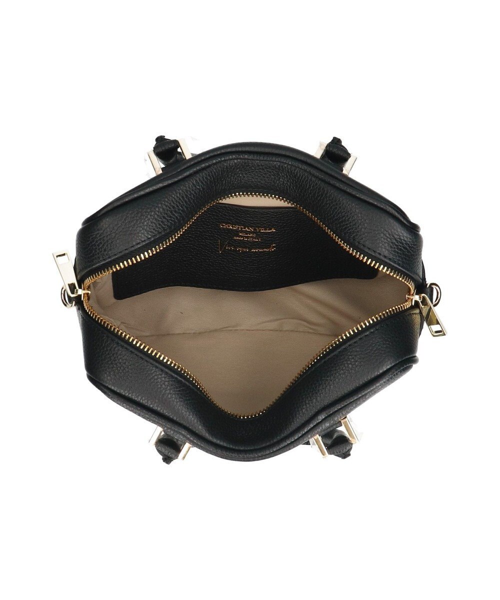 INTER-CHAUSSURES 【CHRISTIAN VILLA】ボックスシルエットレザーハンドバッグ 