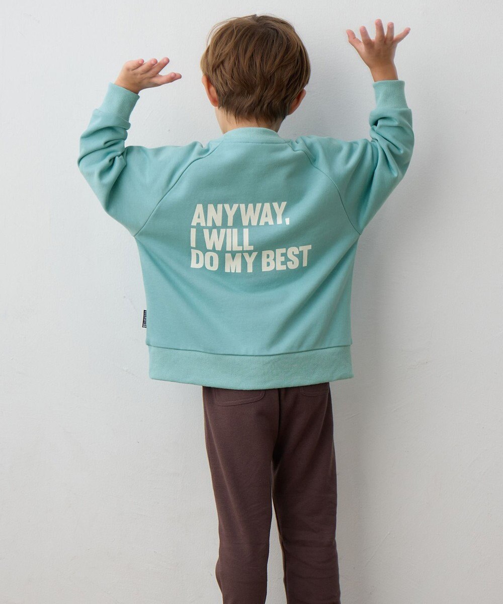 ANY KIDS ロゴプリント トレーナー 