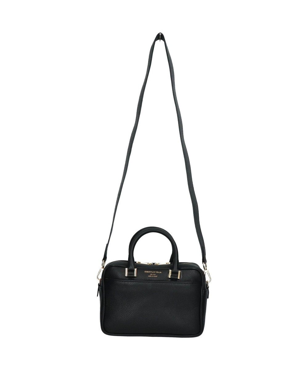 INTER-CHAUSSURES 【CHRISTIAN VILLA】ボックスシルエットレザーハンドバッグ 
