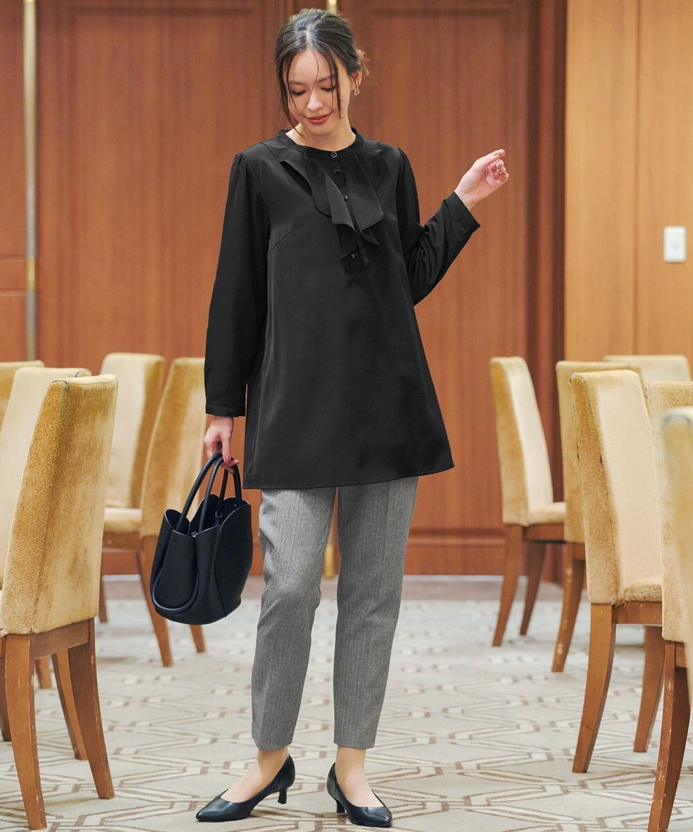 Tiaclasse 【安田美沙子さん着用・洗える】T/R両面起毛ストレッチパンツ 