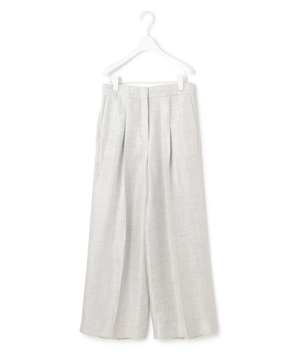 ICB 【日本製】トリアセリネンシャイニーツイル ワイドパンツ 