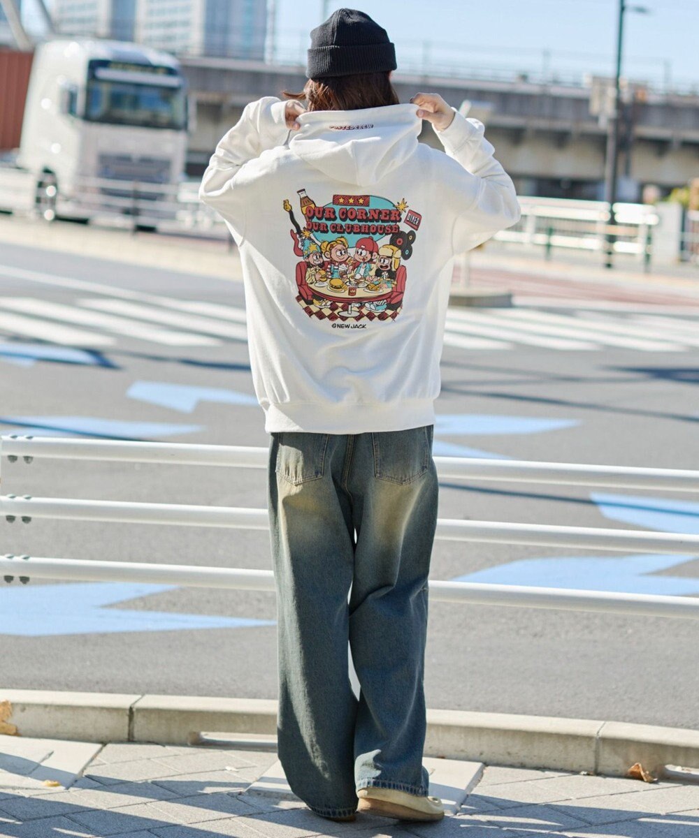 WEGO 【ユニセックス着用ITEM】別注NEWJACKグラフィックプルパーカー 