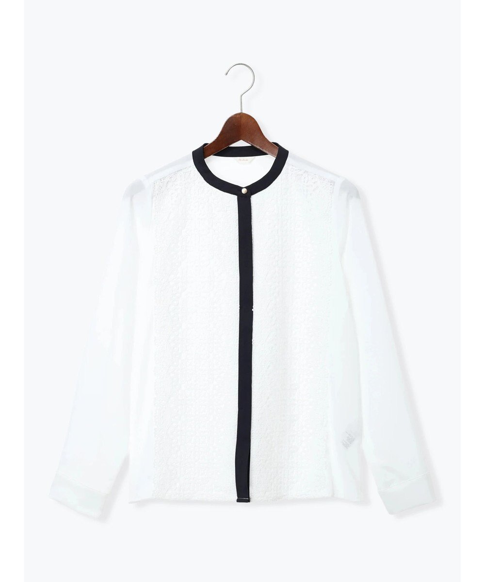 Te chichi 【WEB限定カラーあり】フロントレースブラウス 