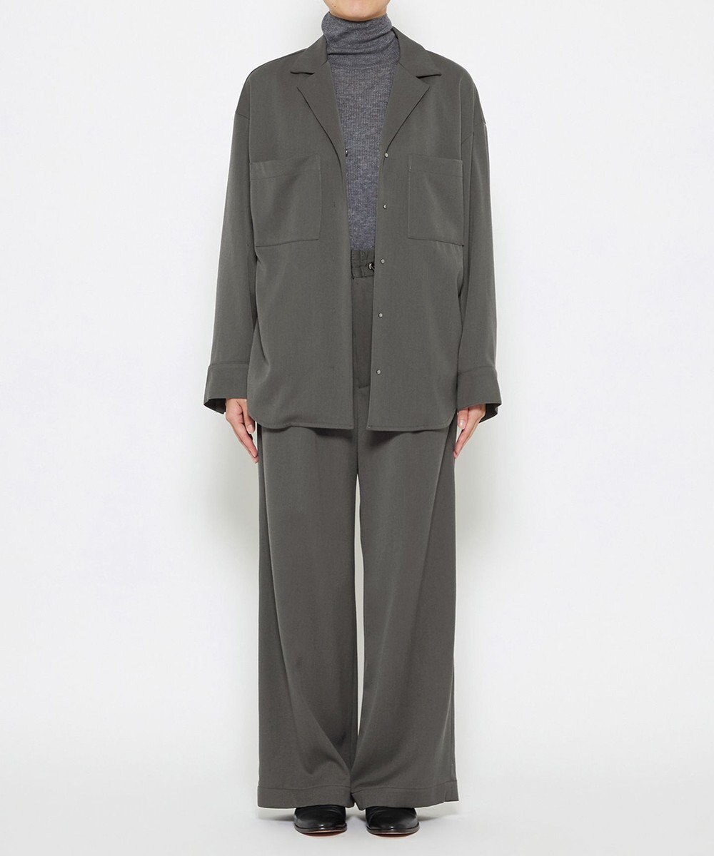 uncrave 【洗える】ギャバジン ドロストパンツ（uncrave WHITE） 