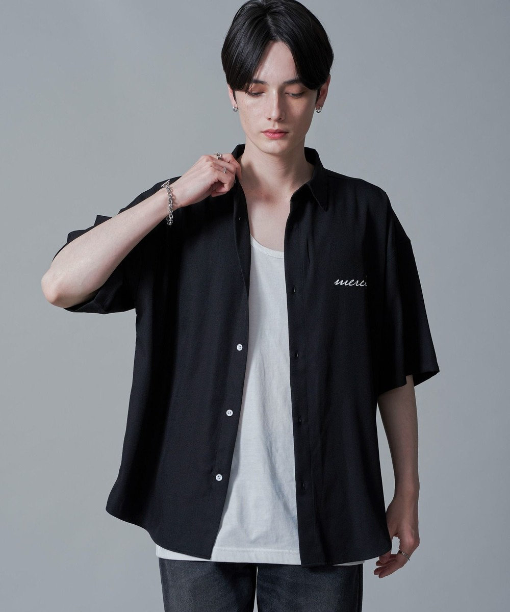 WEGO 【速乾/しわになりにくい/MLサイズ展開】アムンゼンワンポイントBIGシャツ（SS） 