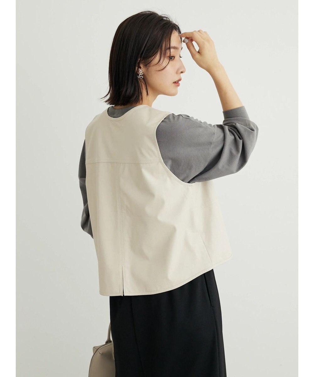 Green Parks フェイクレザーベスト 