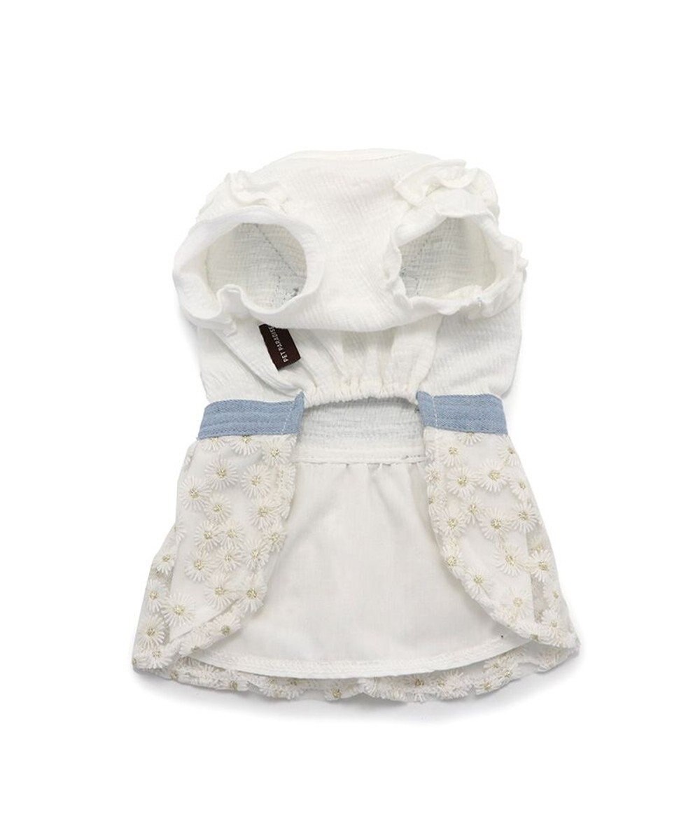 PET PARADISE ペットパラダイス スカートつなぎ 《花 刺繍》 小型犬 