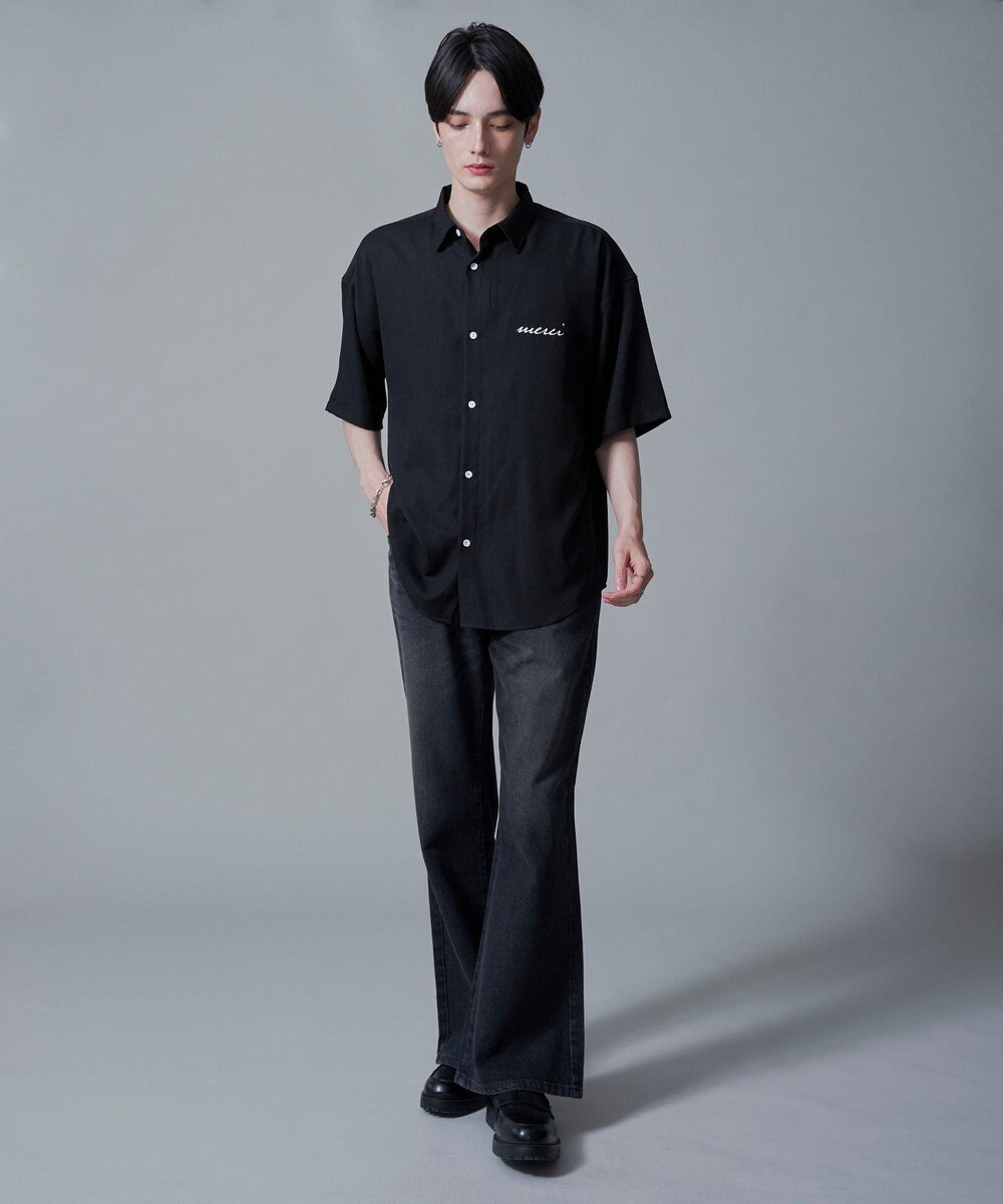 WEGO 【速乾/しわになりにくい/MLサイズ展開】アムンゼンワンポイントBIGシャツ（SS） 