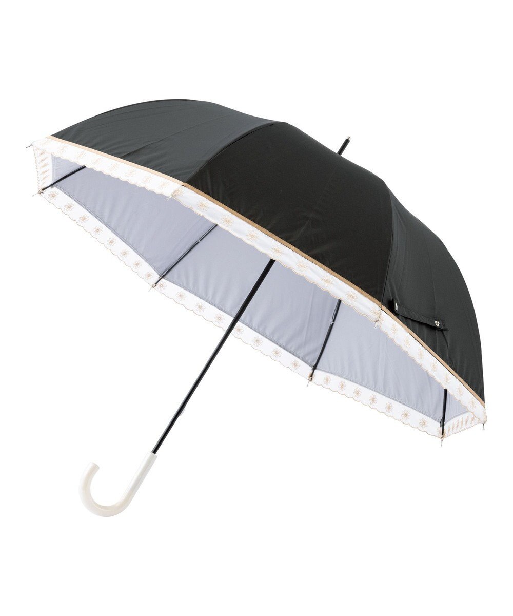 MOONBAT estaa 晴雨兼用 長傘 オーガンジーマーガレット 日傘 遮光 遮熱 UV 