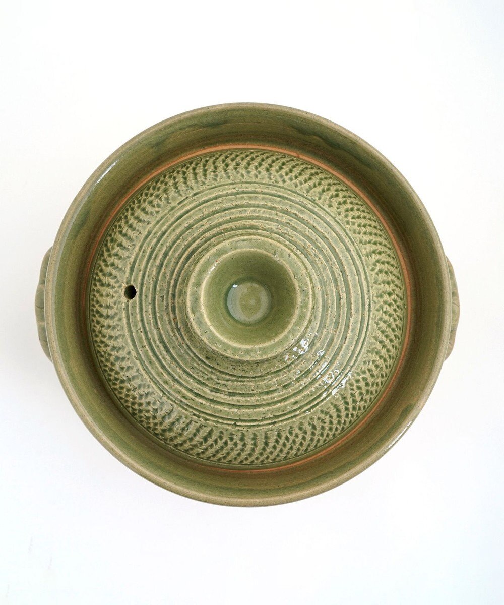 たち吉 【たち吉】伊賀飛びカンナごはん鍋（緑釉）〈１個〉伊賀焼 