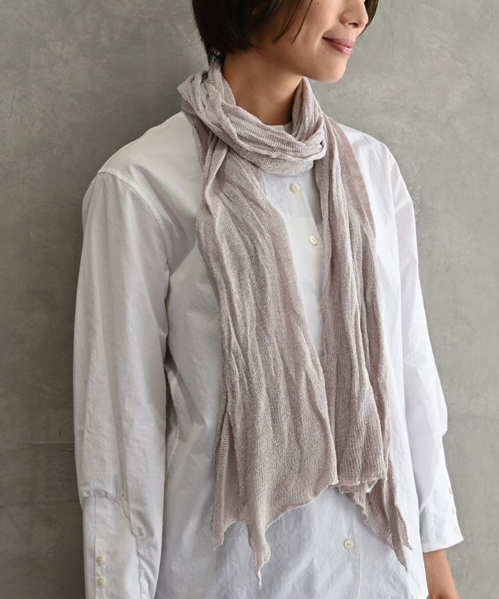 AND WOOL 〈上質な素材と手仕事から生まれた優しいニット〉シルクリネンのストール 