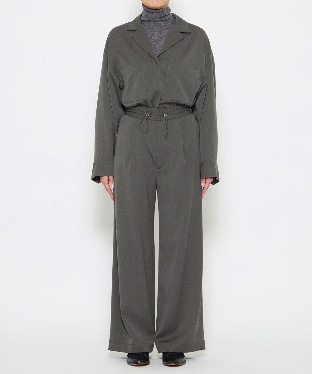 uncrave 【洗える】ギャバジン ドロストパンツ（uncrave WHITE） 