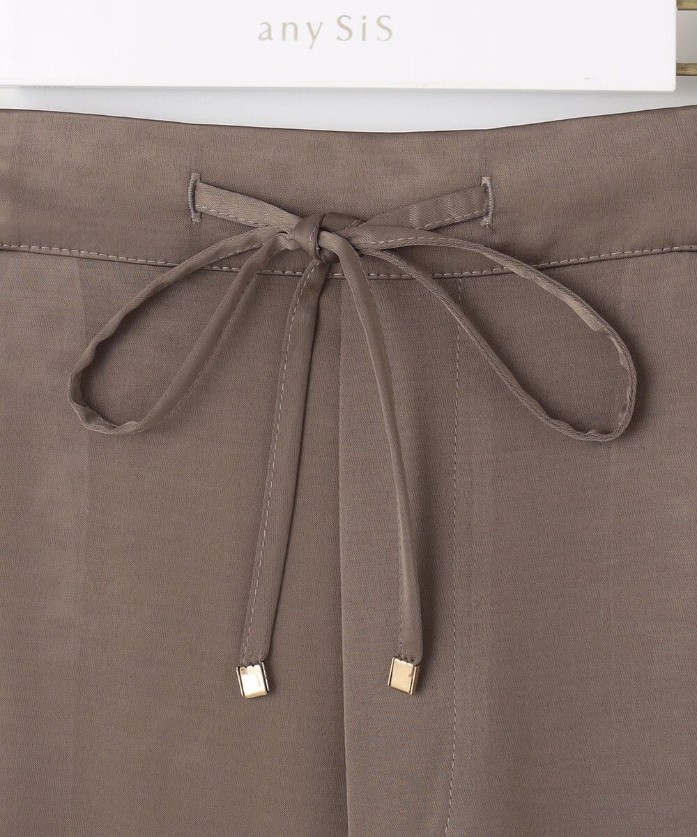 ANY SIS 【洗える】サテンドロストイージー パンツ 
