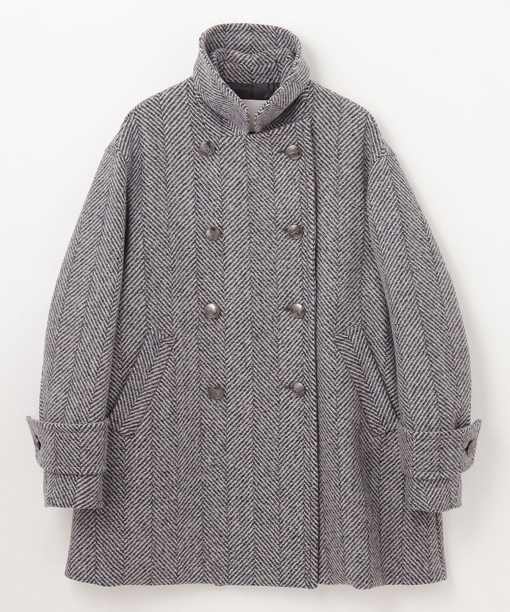 GRACE CONTINENTAL ヘリンボーンピーコート 