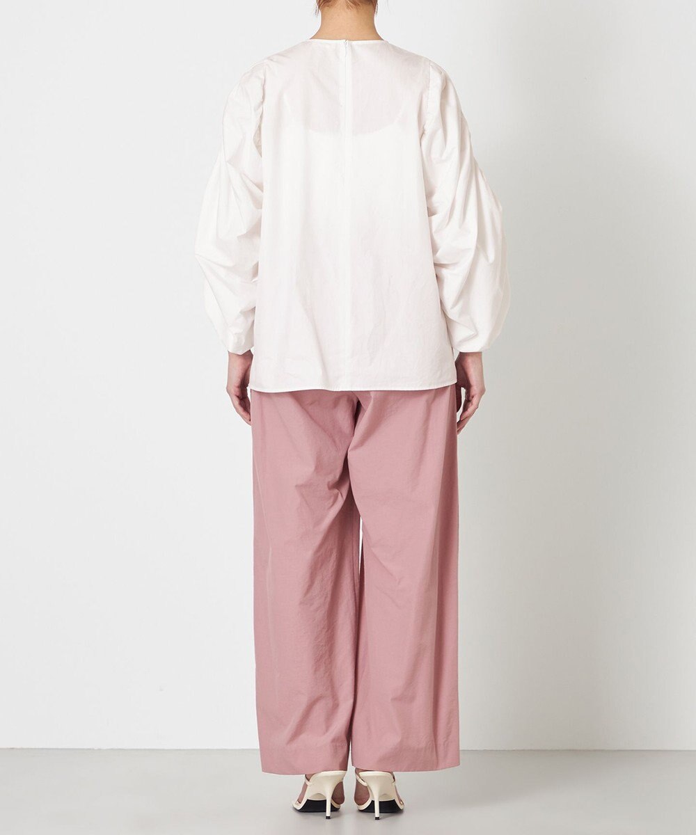 NAVE 【Nave・洗える】タイプライタークロス ギャザーブラウス 