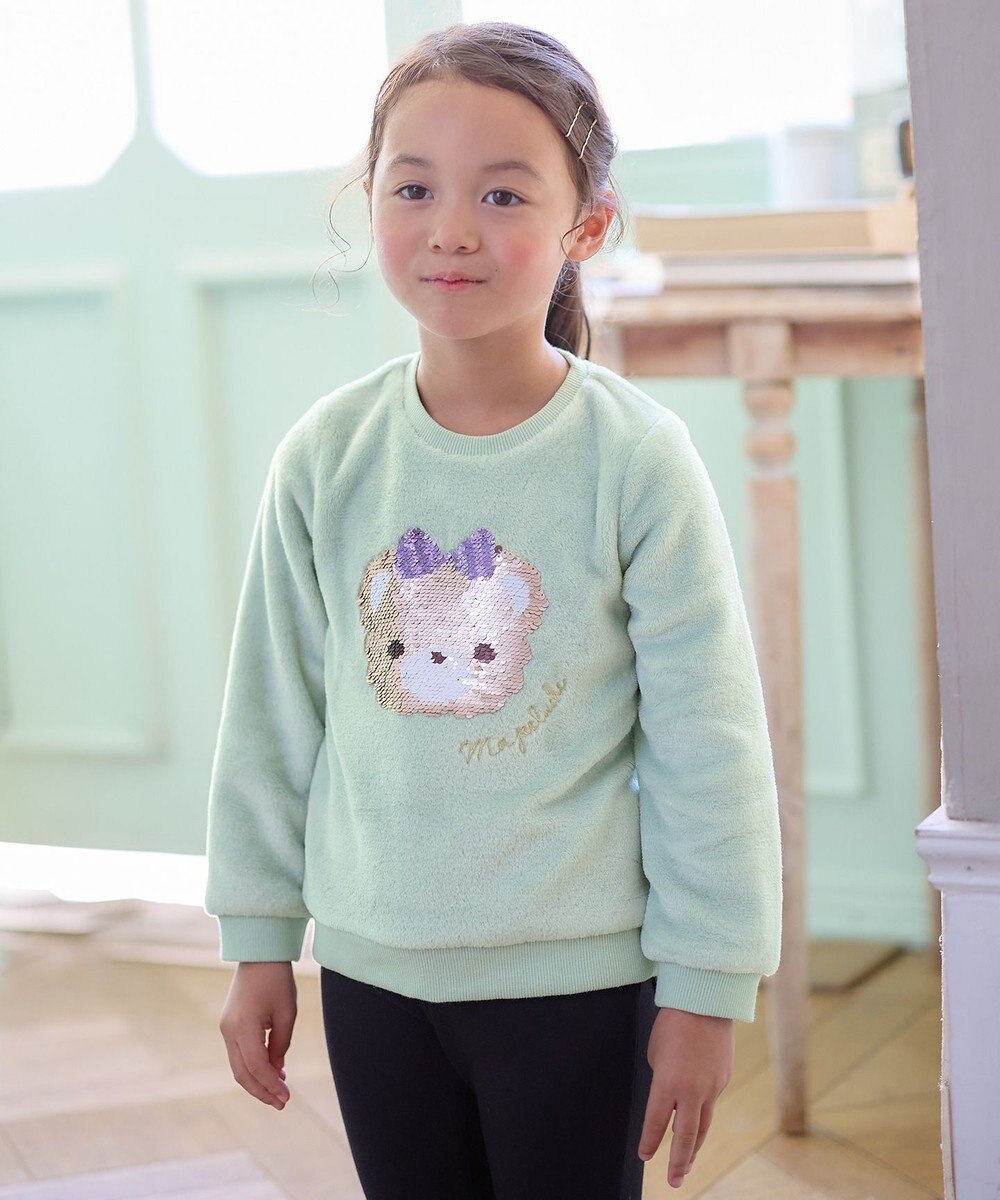 ANY KIDS 両面 フリース スパンコール トレーナー 