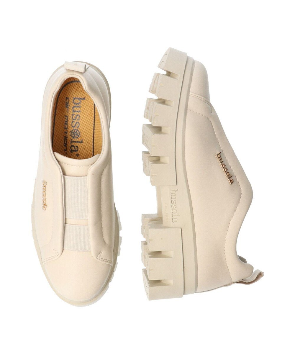 INTER-CHAUSSURES 【BUSSOLA】厚底スリッポンシューズ 