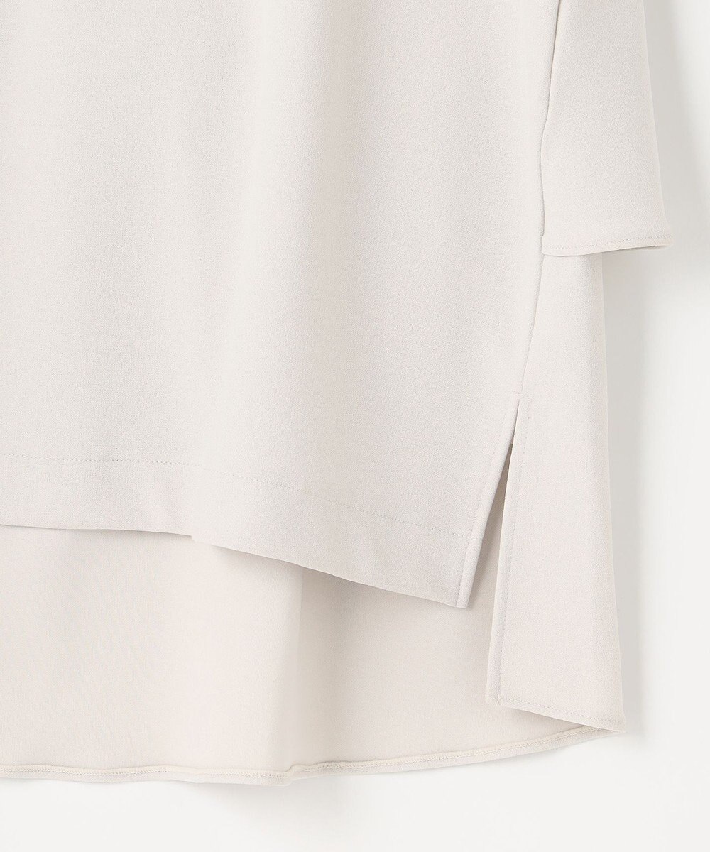 組曲 S 【吸湿・冷感・UVケア】ジョーゼットジャージーバックフリル Tブラウス 