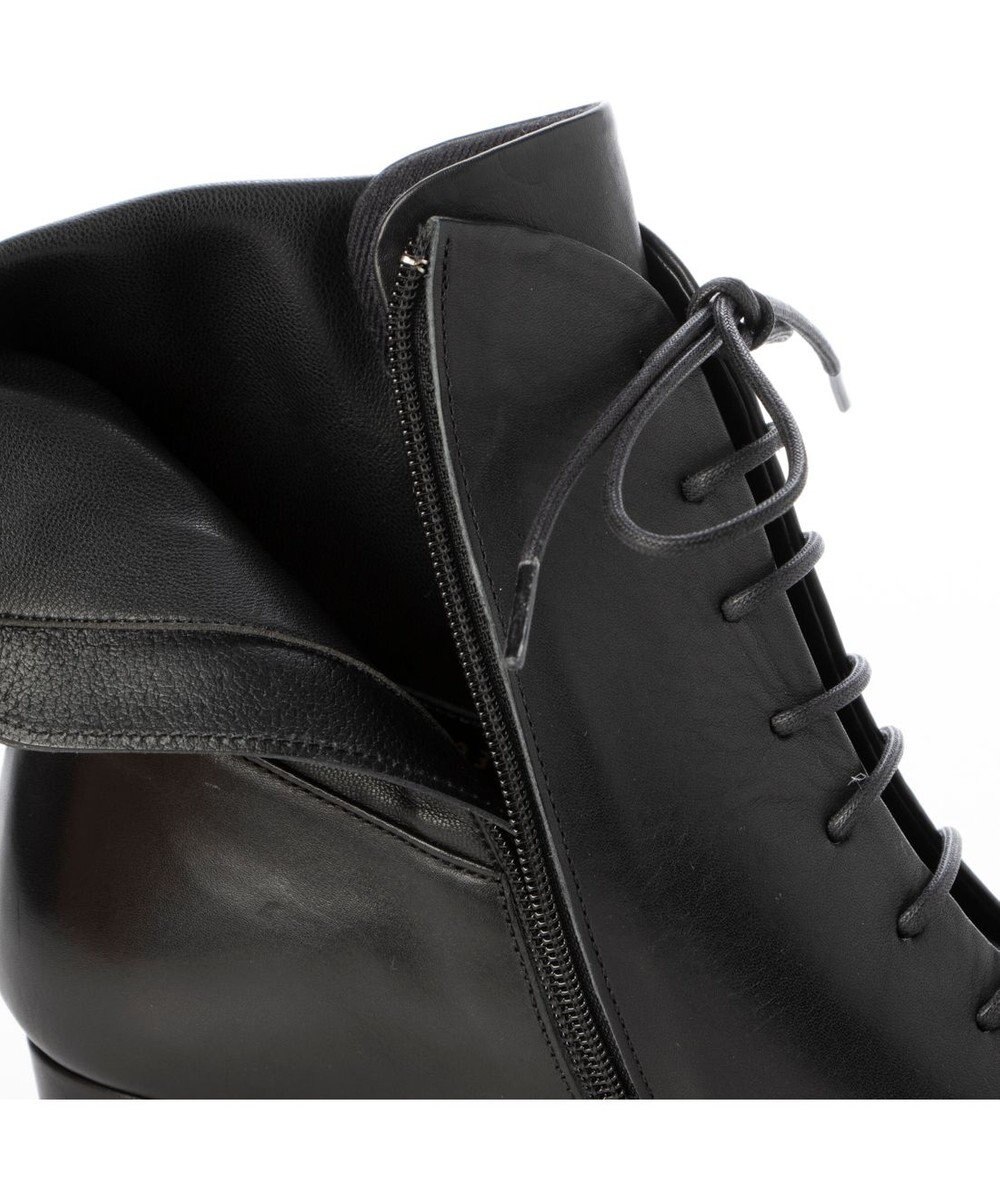 MODE ET JACOMO <D'ICI>チャンキーヒールレースアップショートブーツ 