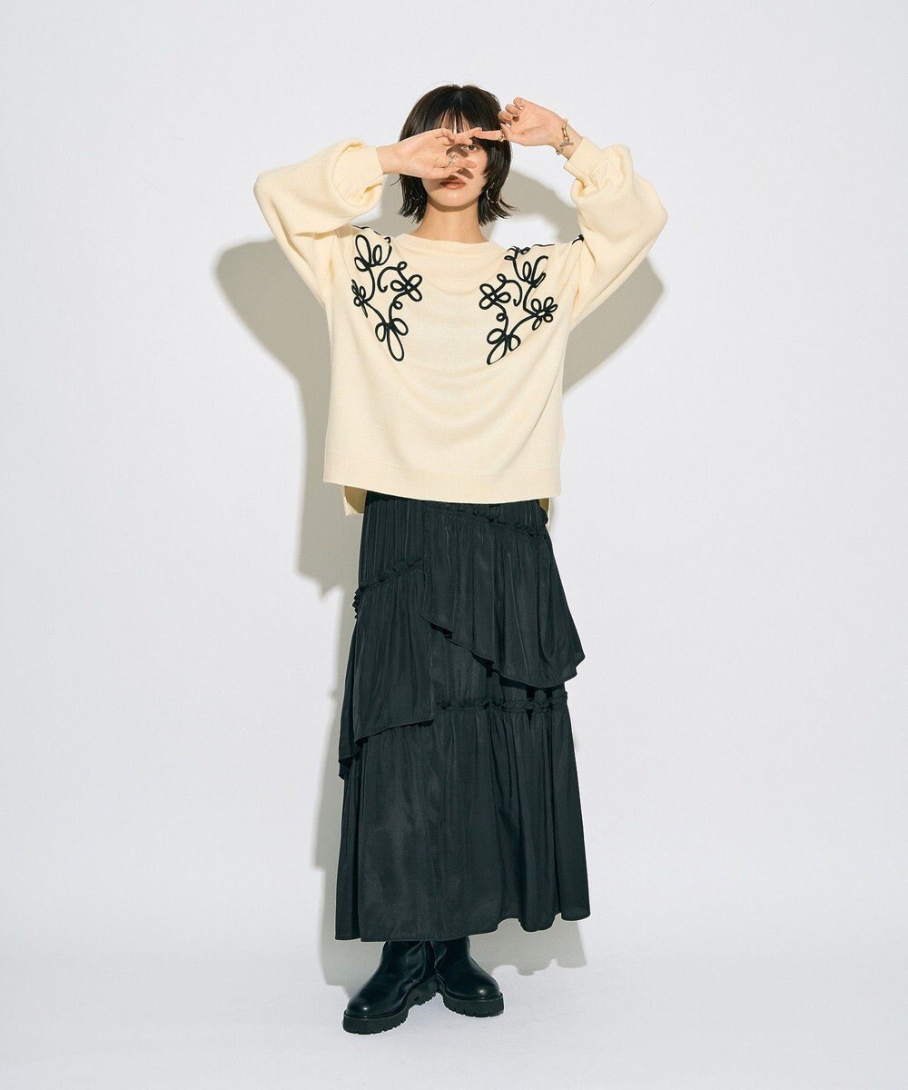 YECCA VECCA 【archive】コード刺繍ニット 