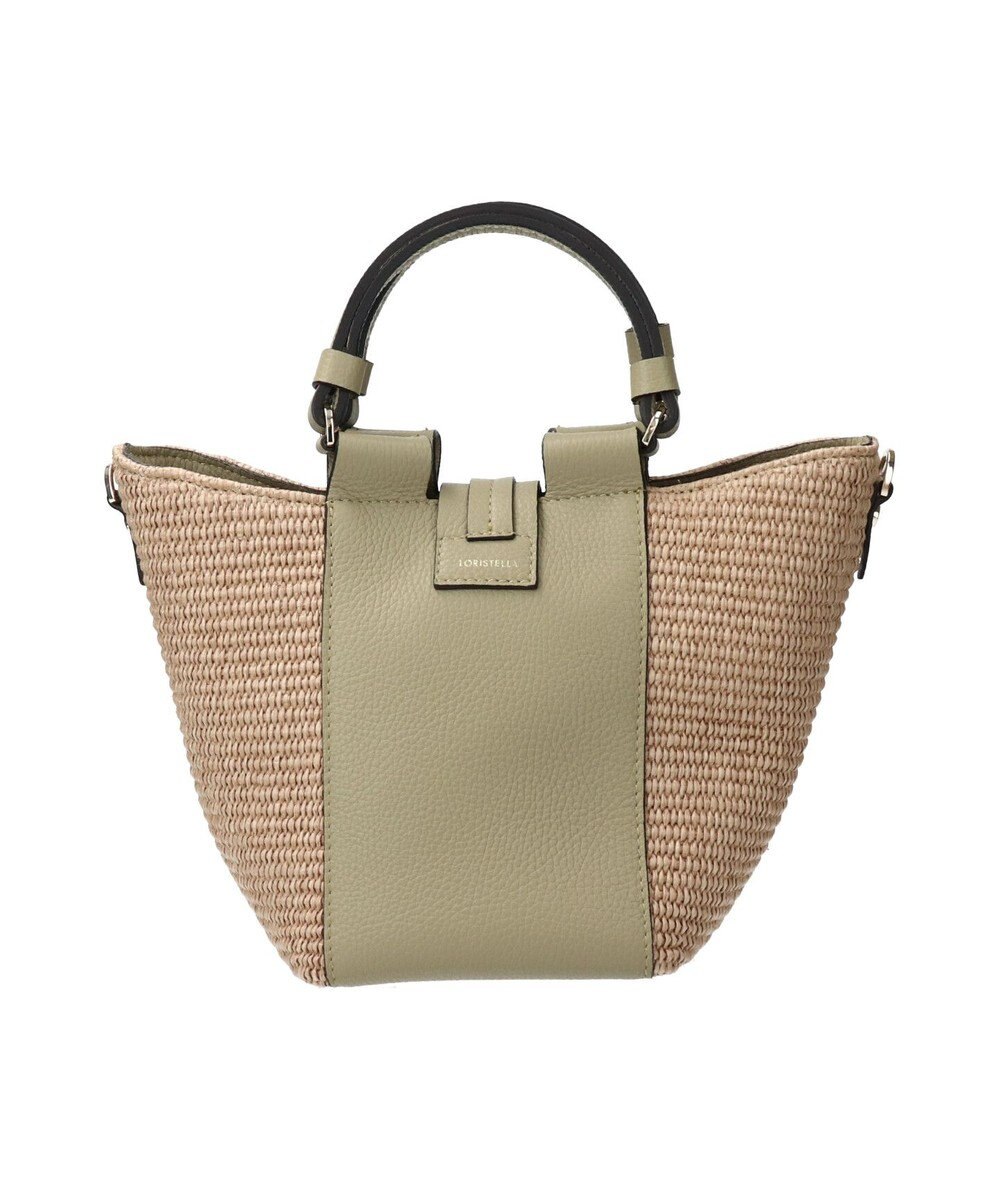 INTER-CHAUSSURES 【LORISTELLA】ラフィアコンビレザーハンドバッグ 