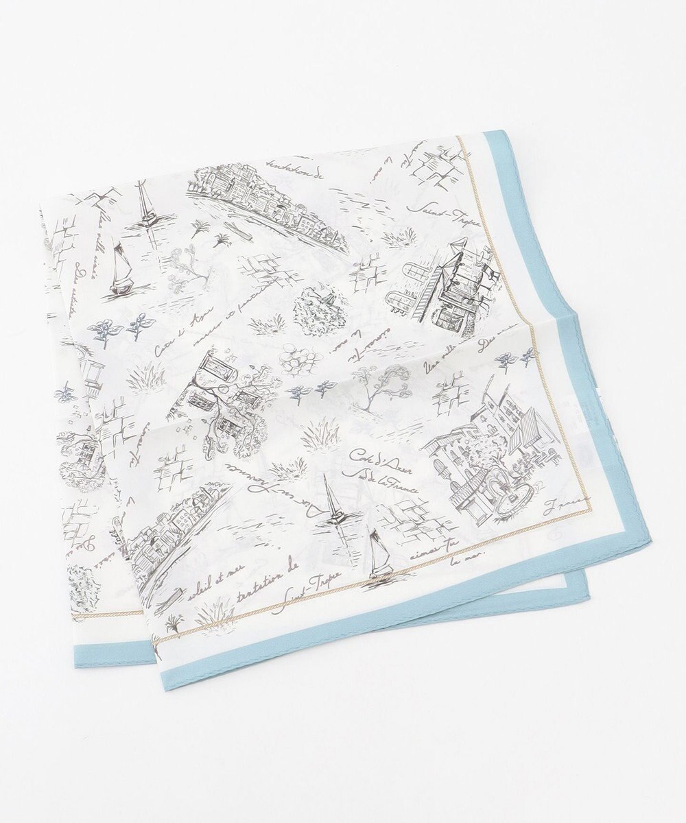 J.PRESS LADIES Sud de la France スクエア スカーフ 