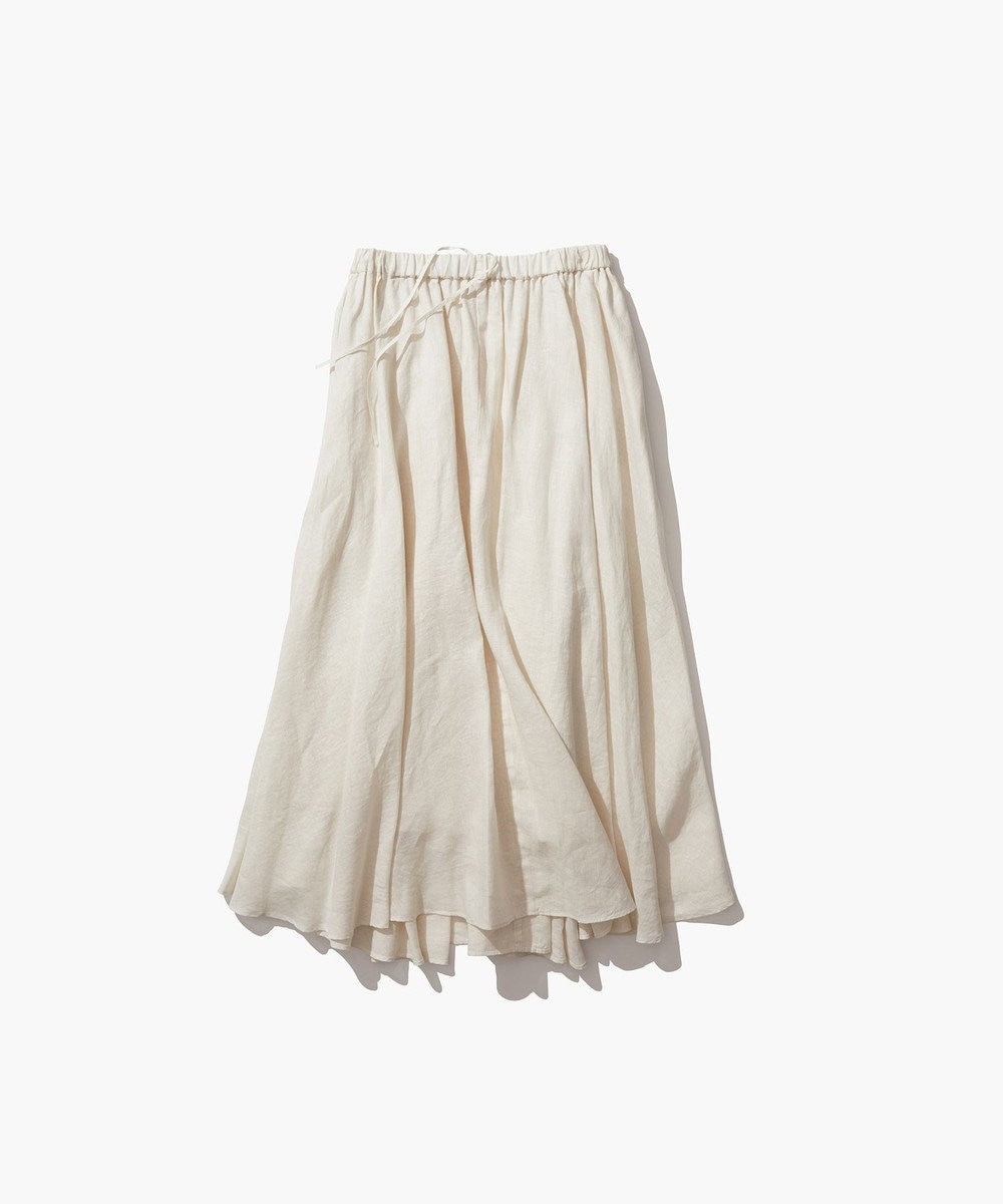 ATON NATURAL DYED LINEN LAWN | ギャザースカート WARM WHITE