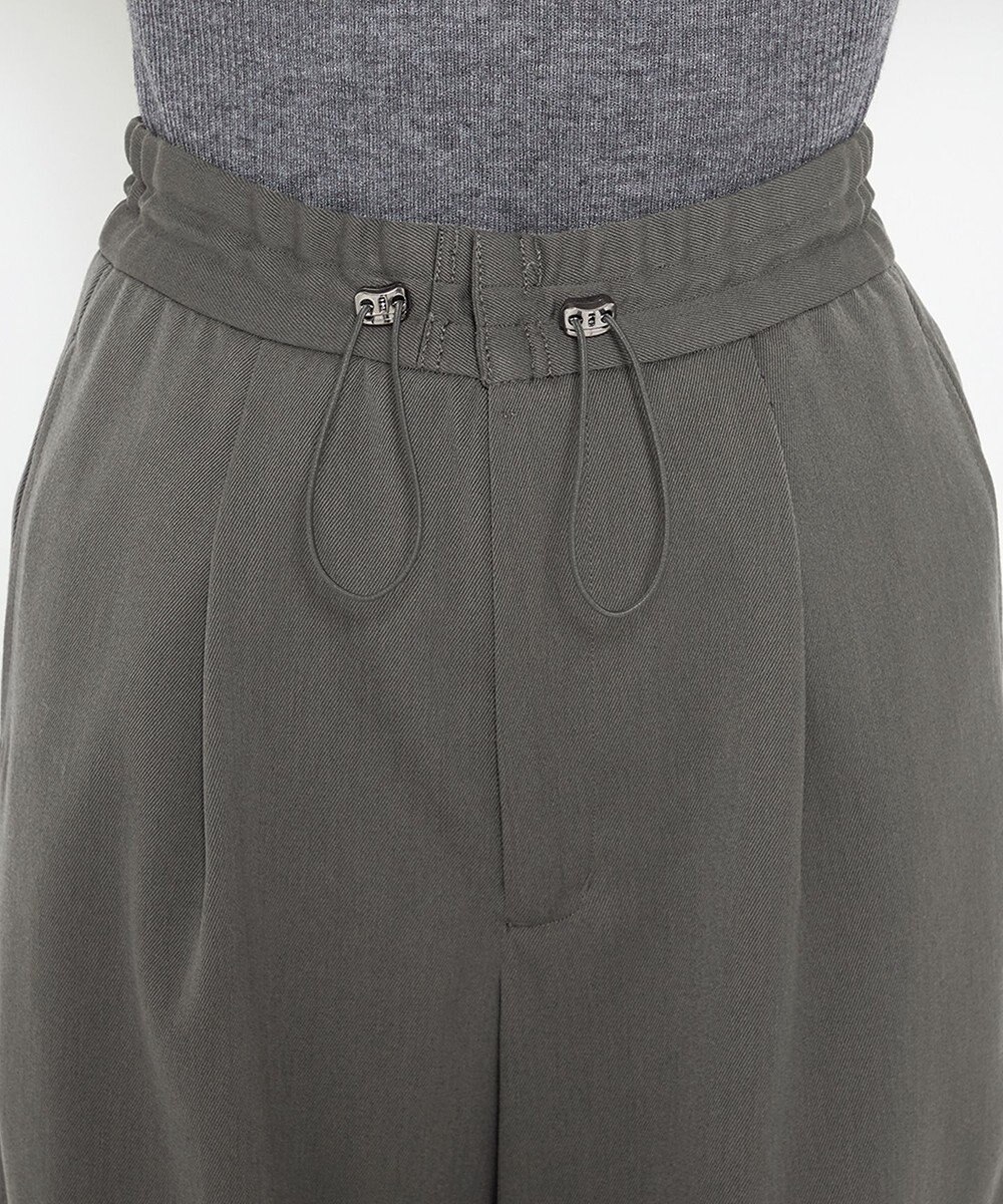 uncrave 【洗える】ギャバジン ドロストパンツ（uncrave WHITE） 