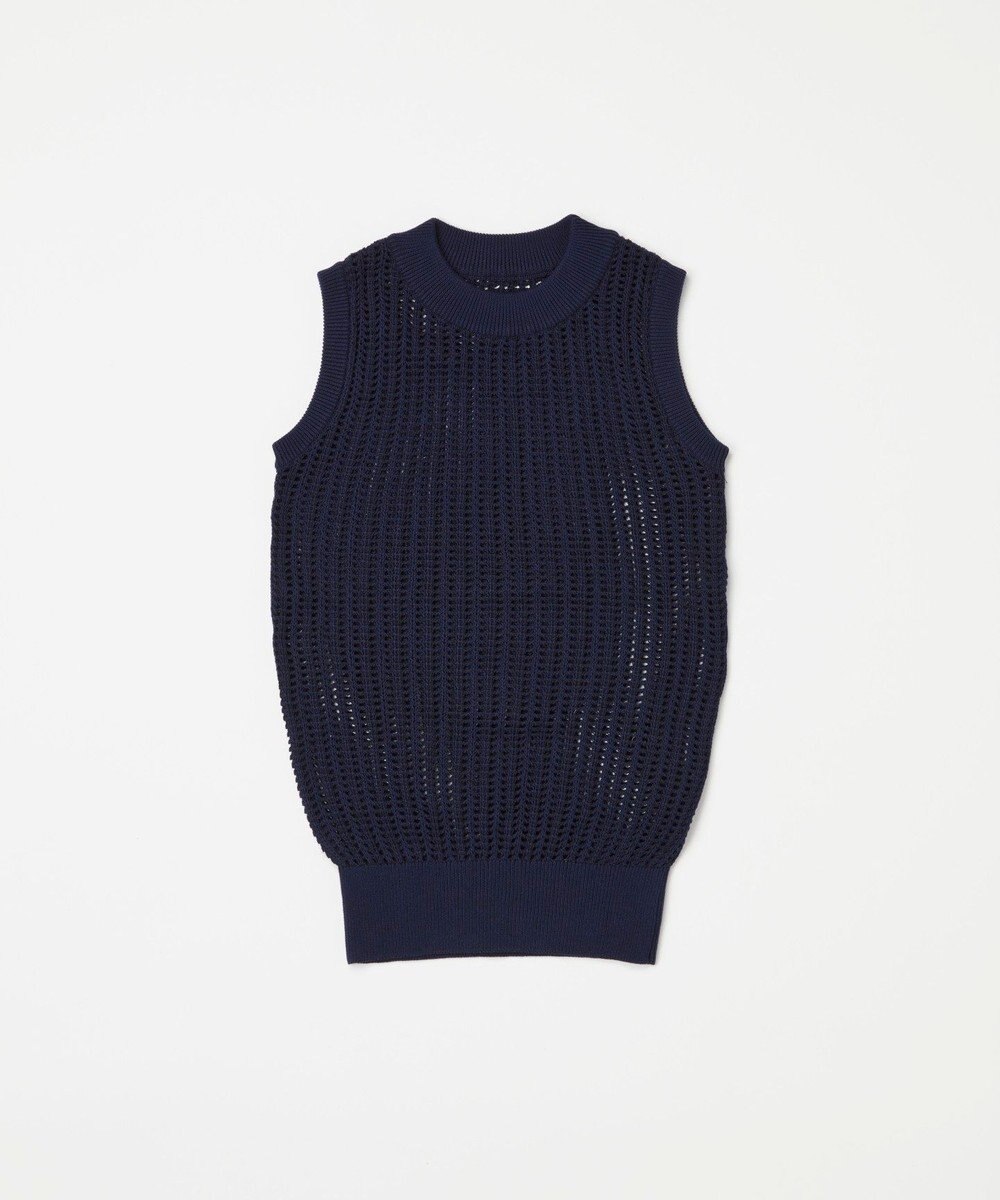 TOQUE 25SS新作〈大草直子さんアドバイザー〉【天然素材】シルク×コットン粗メッシュニットノースリーブ 